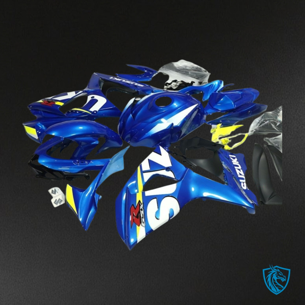 Suzuki GSXR1000 (2009-2016) Gloss Blue & White Fairing Kit - Aftermarket ABS Bodywork