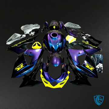 Suzuki GSXR1000 (2009-2016) Purple, Yellow & Black Fairing Kit - Aftermarket ABS Bodywork