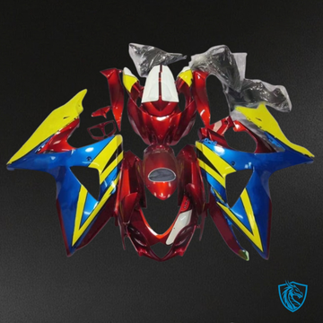 Suzuki GSXR1000 (2009-2016) Glossy Red, Yellow & Blue Fairing Kit | ABS Bodywork