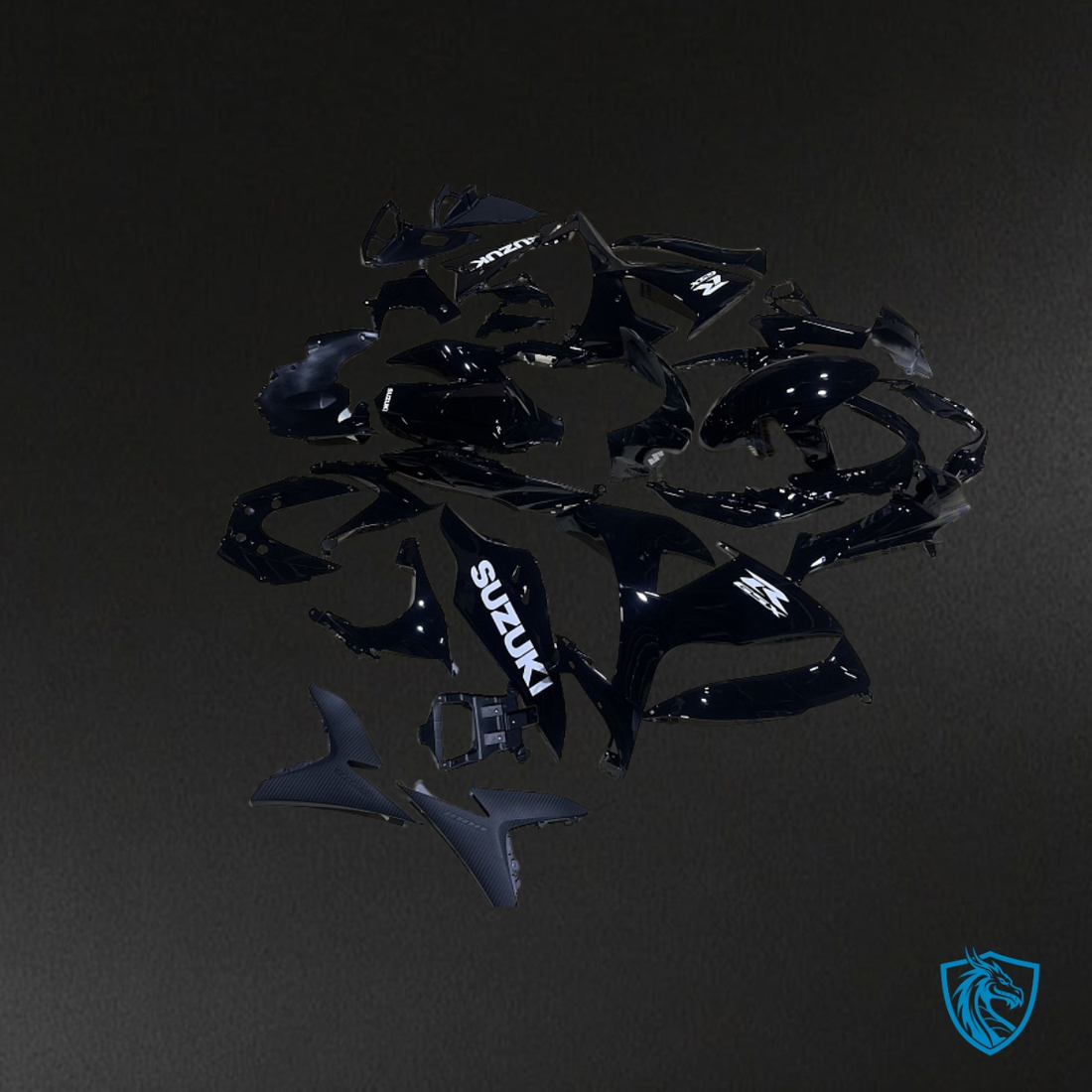 Suzuki GSXR1000 (2009-2016) Gloss Black - Custom ABS Fairing Kit