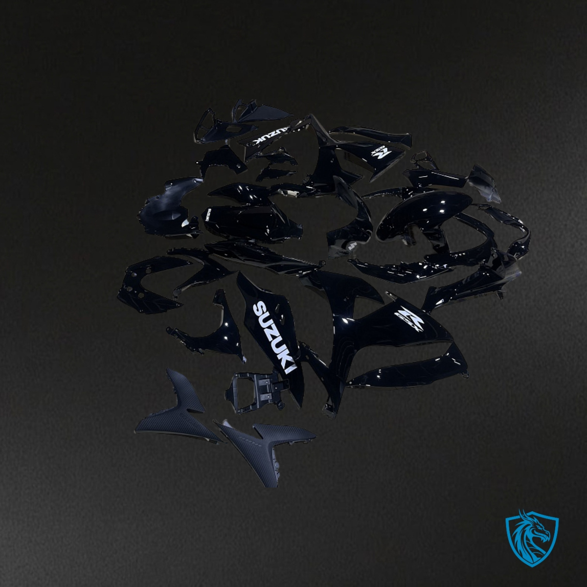 Suzuki GSXR1000 (2009-2016) Gloss Black - Custom ABS Fairing Kit