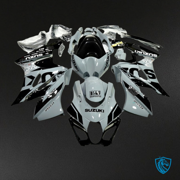 Suzuki GSXR1000 (2017-2020) Glossy Gray & Black Fairing Kit | ABS Bodywork