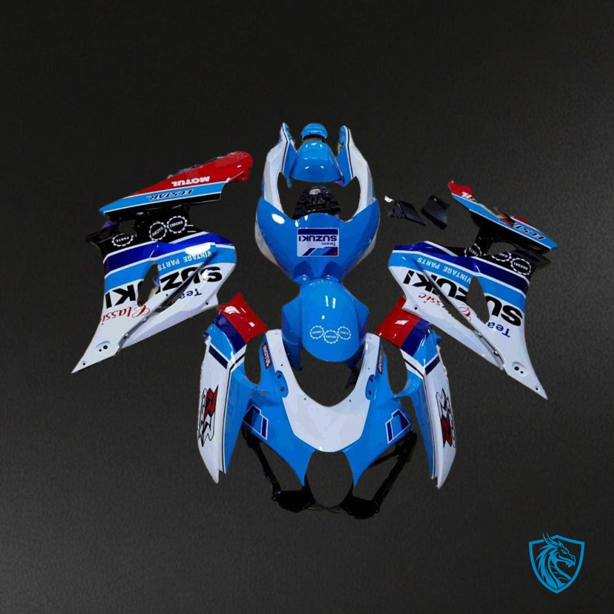 Suzuki GSXR1000 (2017-2020) Light Blue & White Fairing Kit | ABS Bodywork