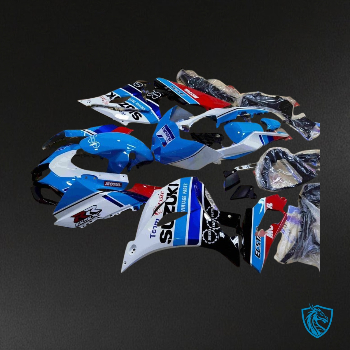 Suzuki GSXR1000 (2017-2020) Light Blue & White Fairing Kit | ABS Bodywork