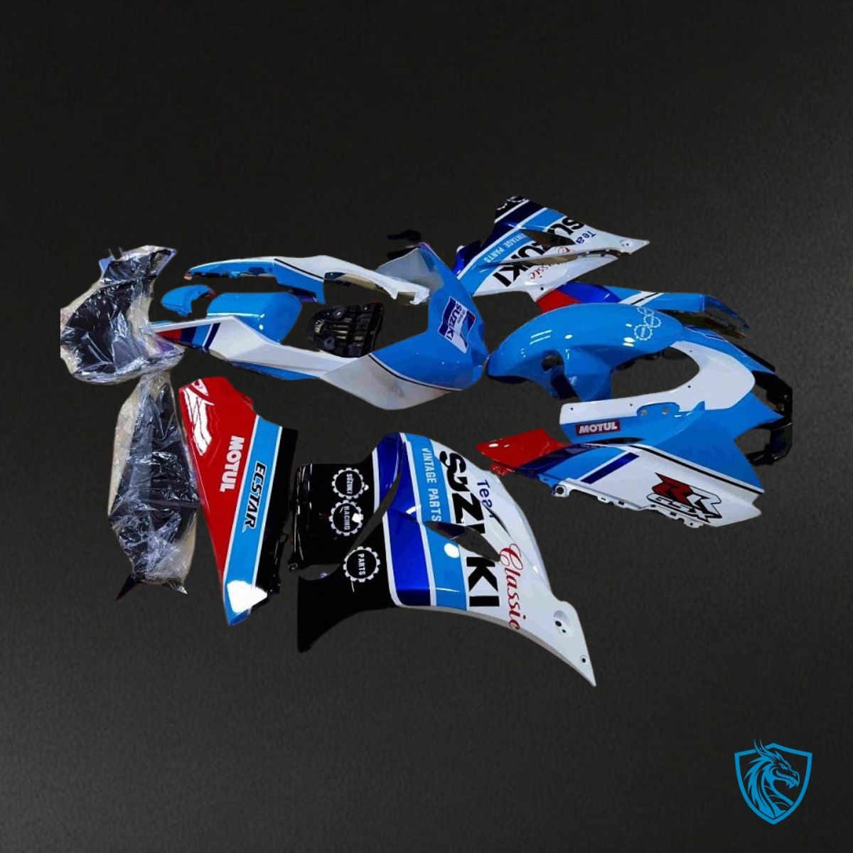 Suzuki GSXR1000 (2017-2020) Light Blue & White Fairing Kit | ABS Bodywork