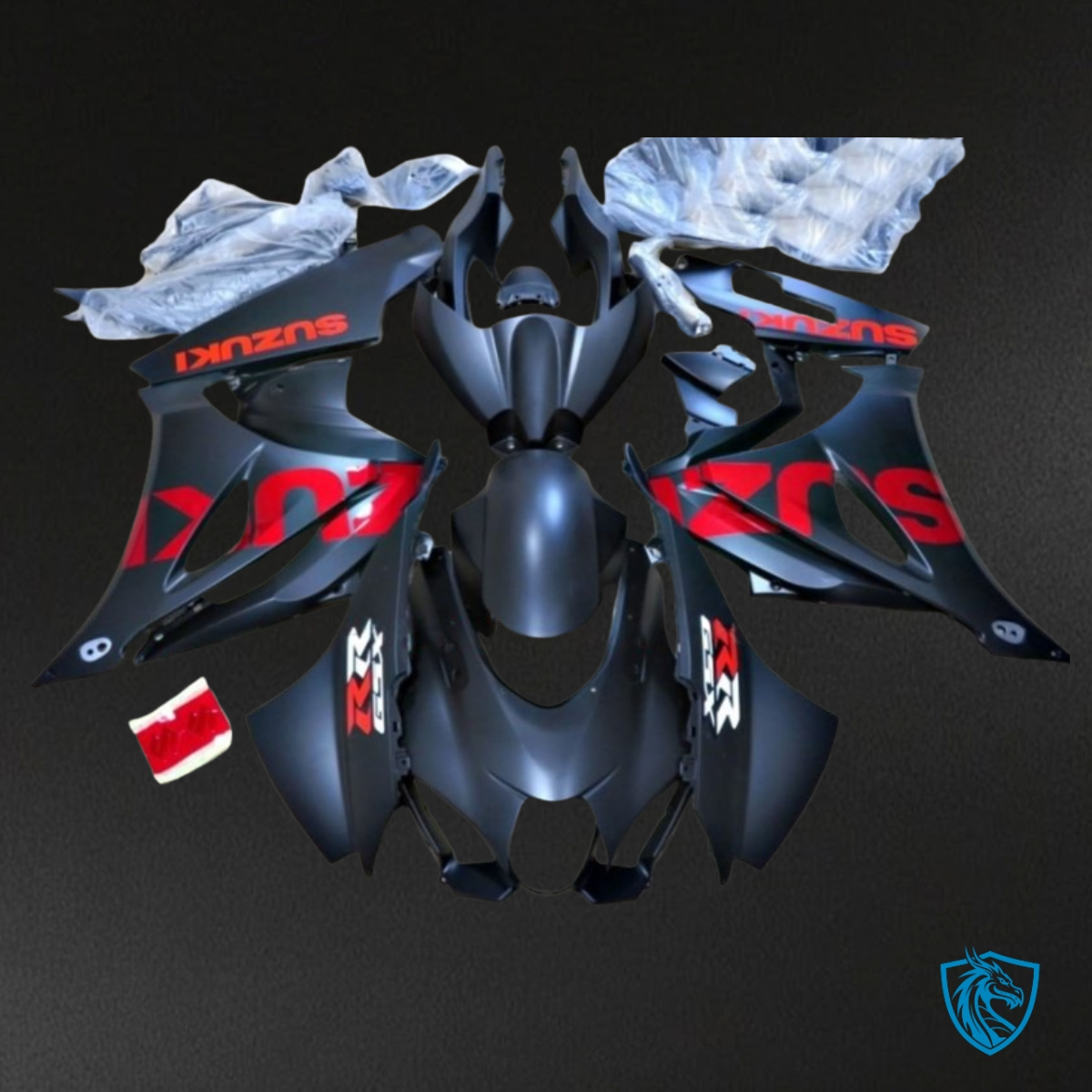 Suzuki GSXR1000 (2017-2020) Black & Red Fairing Kit - Aftermarket ABS Bodywork