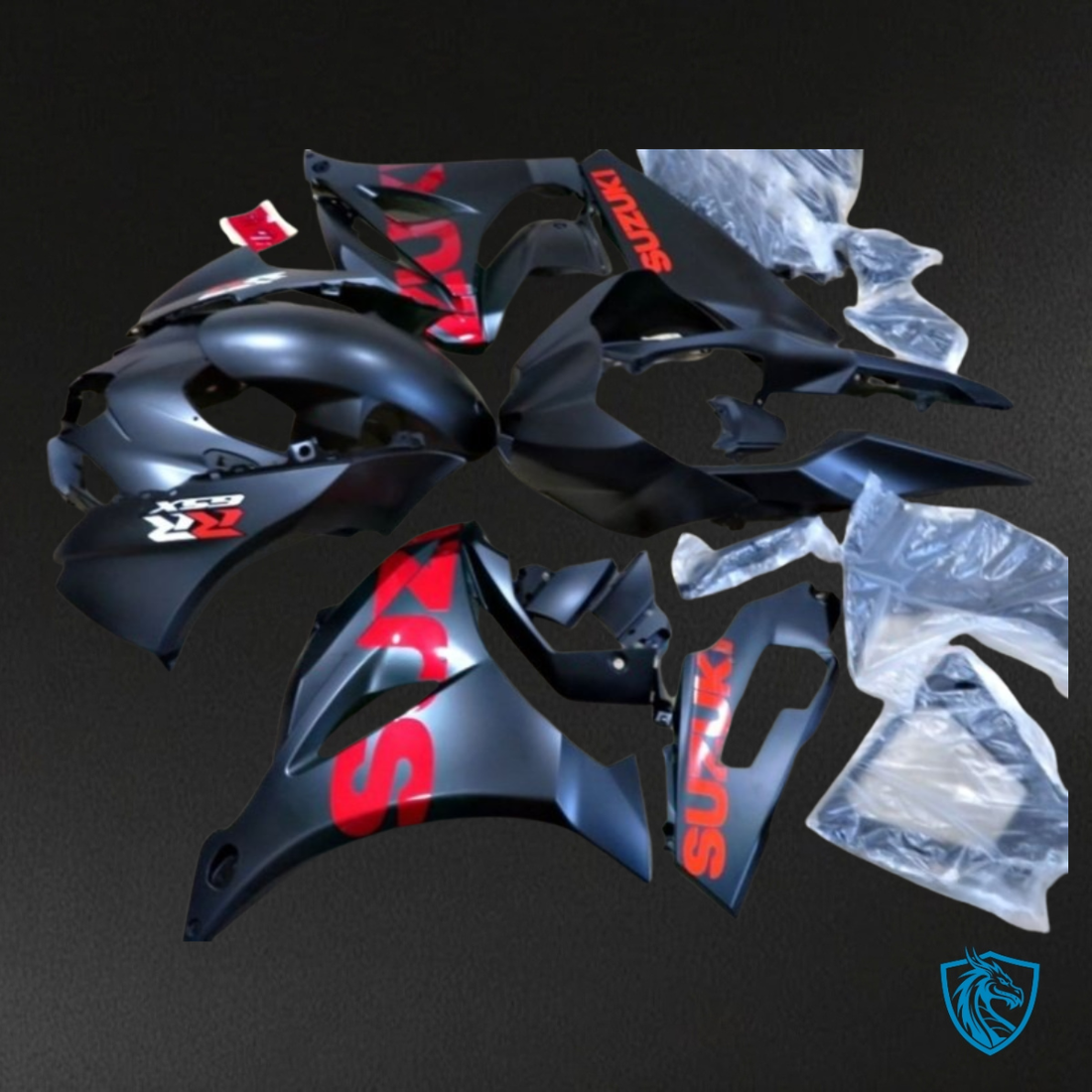 Suzuki GSXR1000 (2017-2020) Black & Red Fairing Kit - Aftermarket ABS Bodywork