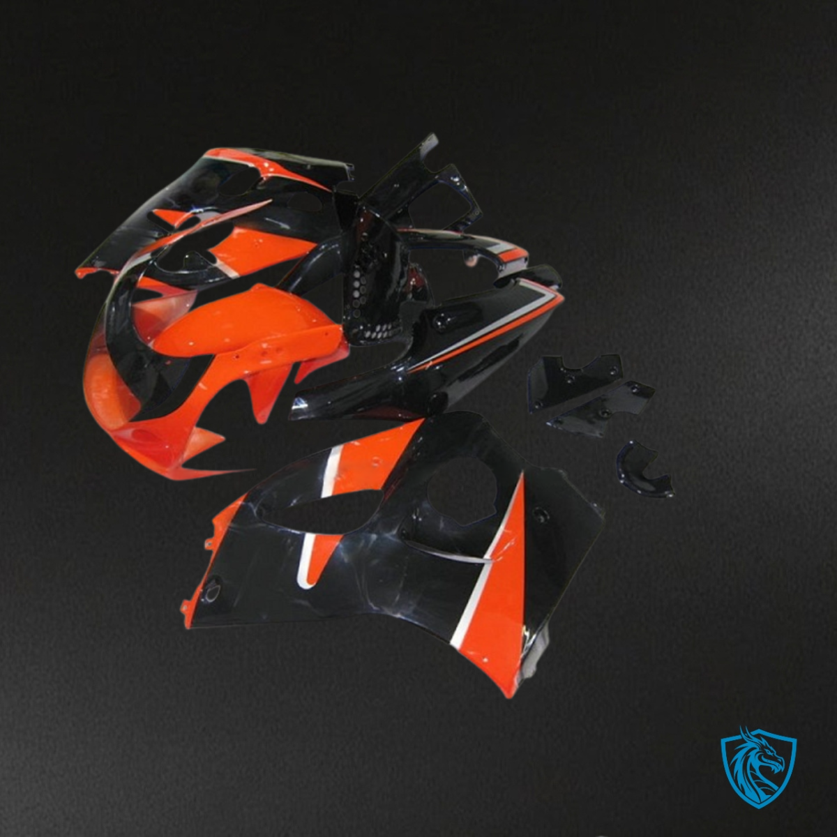 Suzuki GSXR600/750 (1997-2000) Red & Black without logo - Custom ABS Fairing Kit