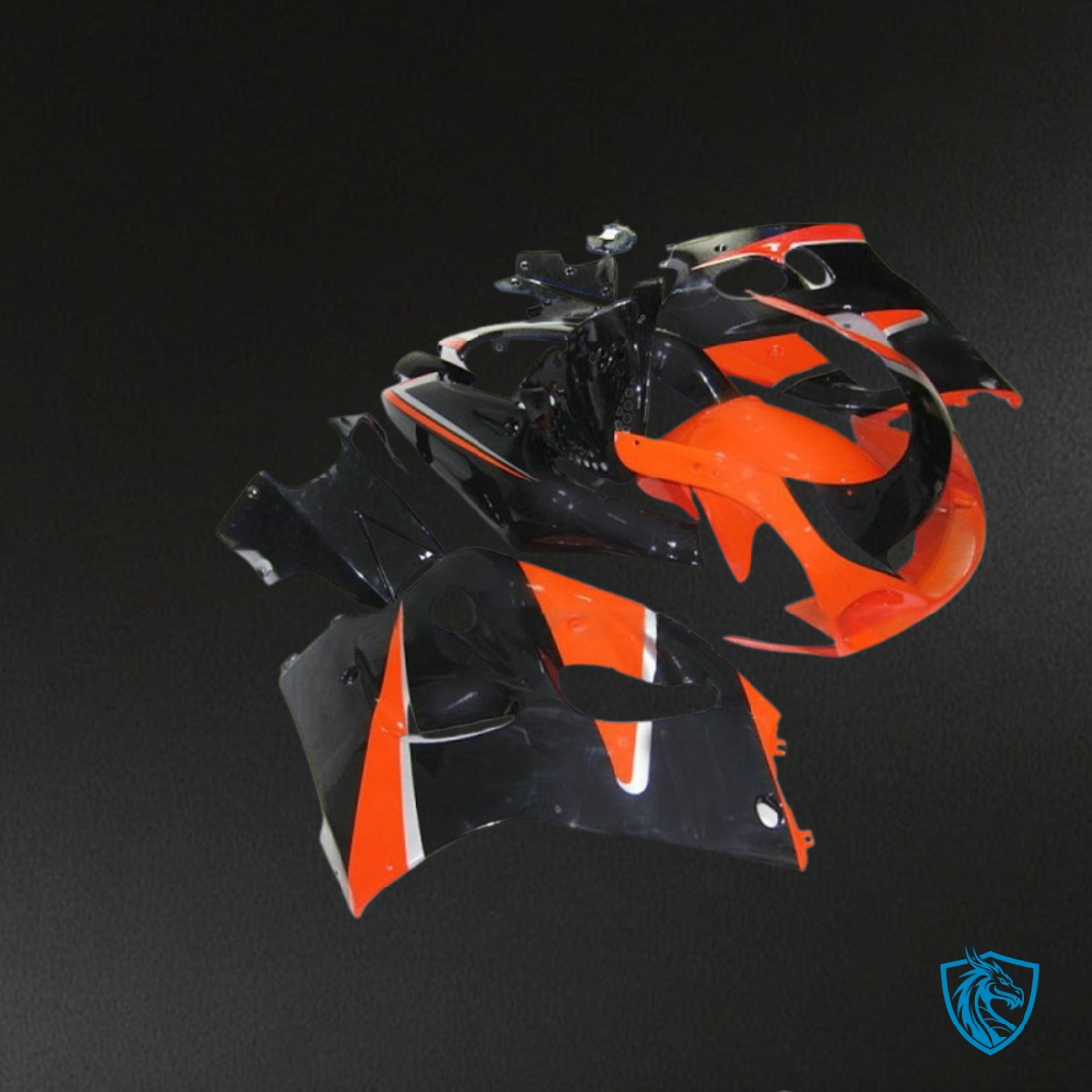 Suzuki GSXR600/750 (1997-2000) Red & Black without logo - Custom ABS Fairing Kit