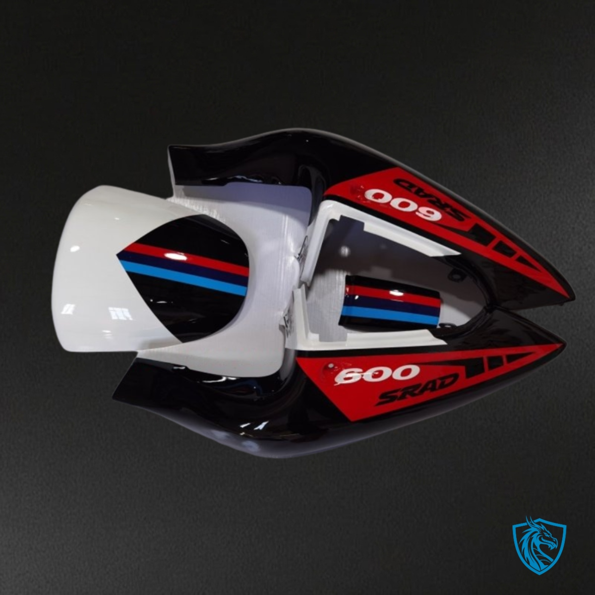 Suzuki GSXR600/750 (1997-2000) White, Blue & Black Fairing Kit - Aftermarket ABS Bodywork