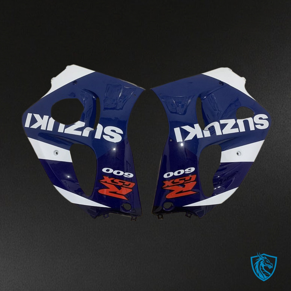 Suzuki GSXR600/750 (1997-2000) White & Blue - Custom ABS Fairing Kit