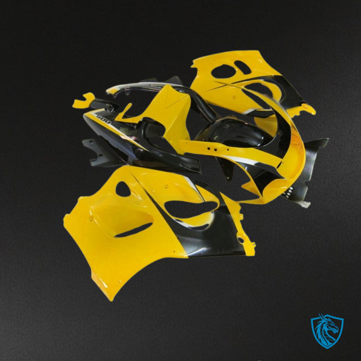 Suzuki GSXR600/750 (1997-2000) Yellow & Black - MERGEment Motorcycle Fairings Kit