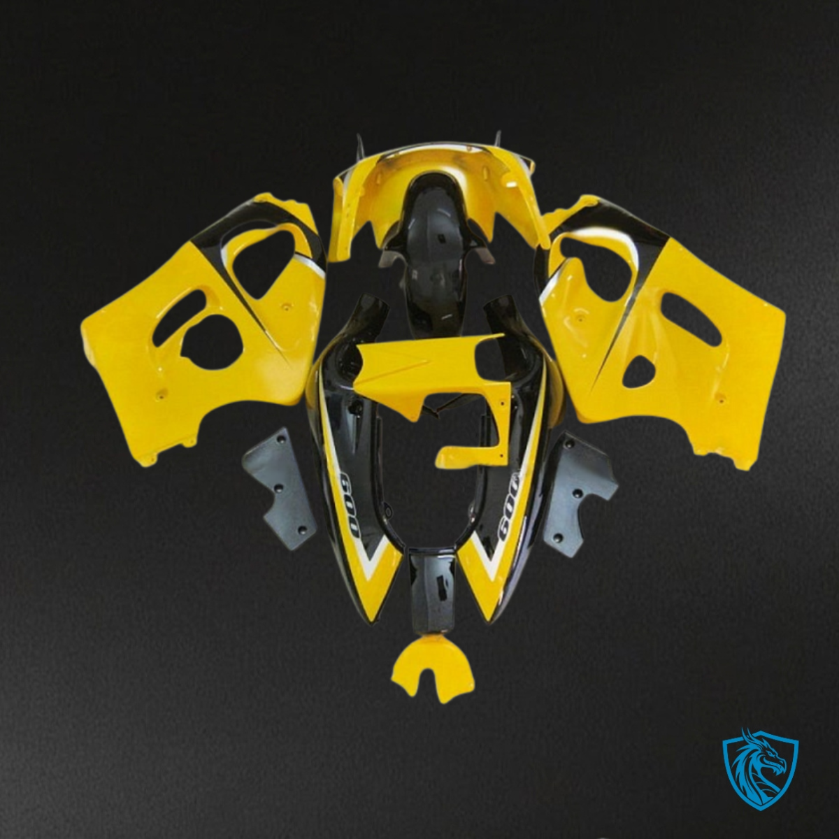 Suzuki GSXR600/750 (1997-2000) Yellow & Black - MERGEment Motorcycle Fairings Kit