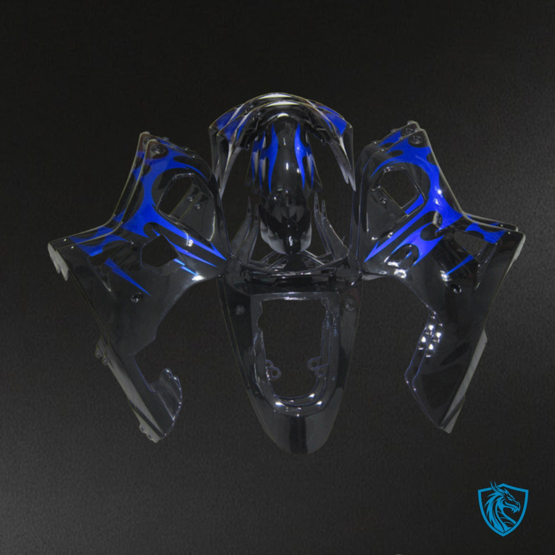 Suzuki GSXR600/750 (2001-2003) Black & Blue Fairings Kit - Aftermarket ABS Bodywork