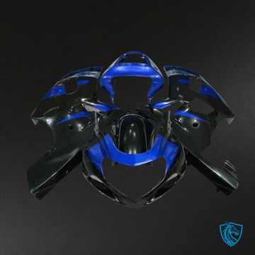 Suzuki GSXR600/750 (2001-2003) Black & Gloss Blue without Logo - Custom ABS Fairing Kit