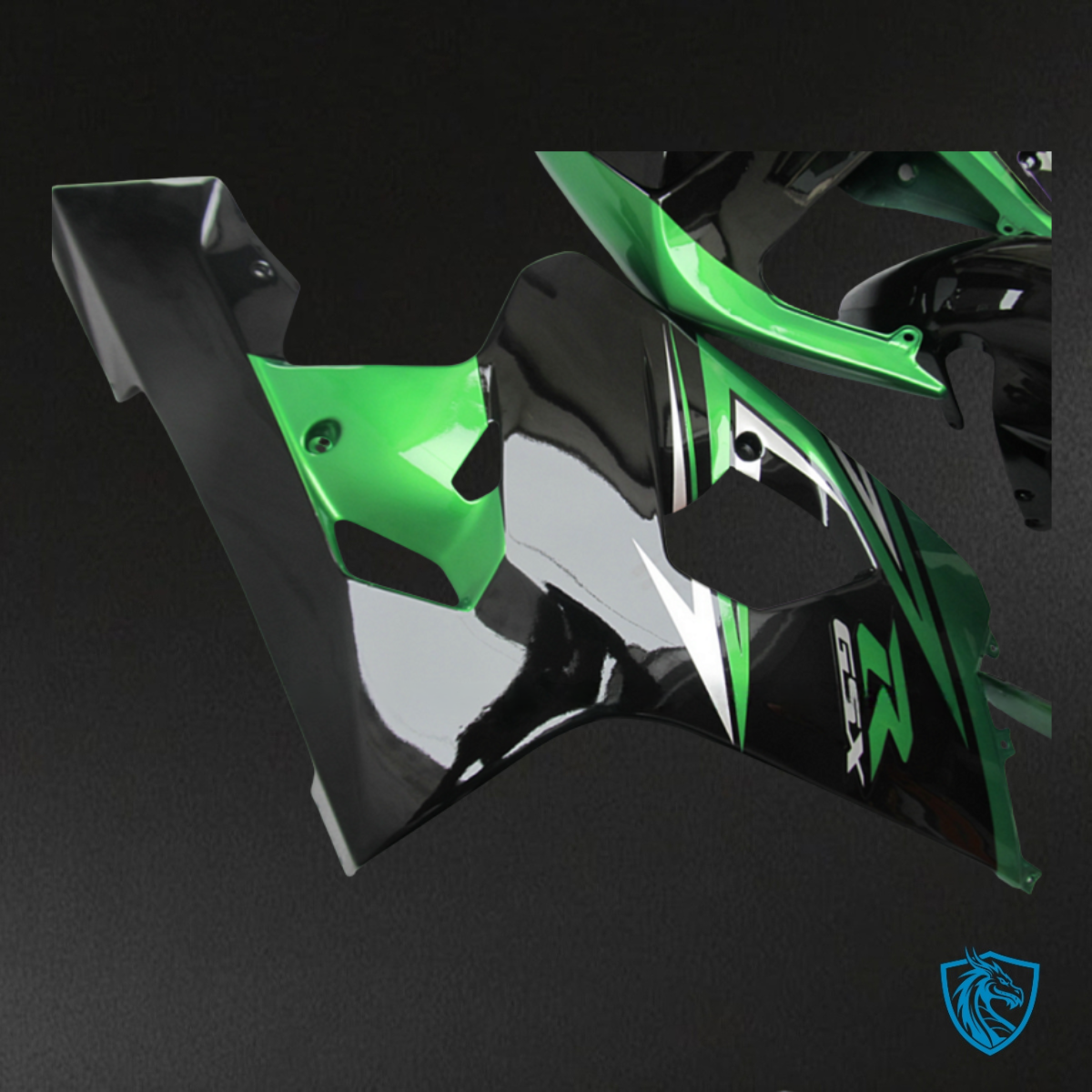 Suzuki GSXR600/750 (2001-2003) Black & Green ABS Bodywork - Fairings Kit