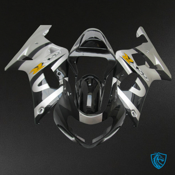 Suzuki GSXR600/750 (2001-2003) Black & Silver - Replacement Motorcycle Fairings Kit