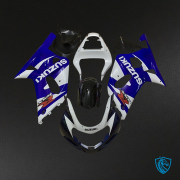 Suzuki GSXR600/750 (2001-2003) Blue, White & Black - Custom ABS Fairing Kit