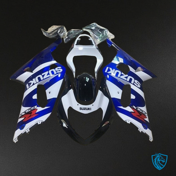 Suzuki GSXR600/750 (2001-2003) Blue & White Fairings Kit | ABS Bodywork