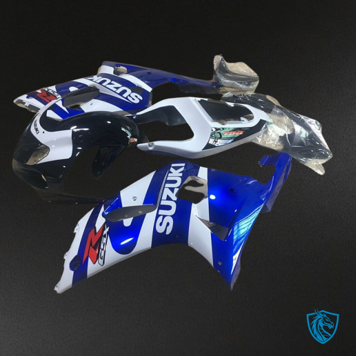 Suzuki GSXR600/750 (2001-2003) Blue & White Fairings Kit | ABS Bodywork