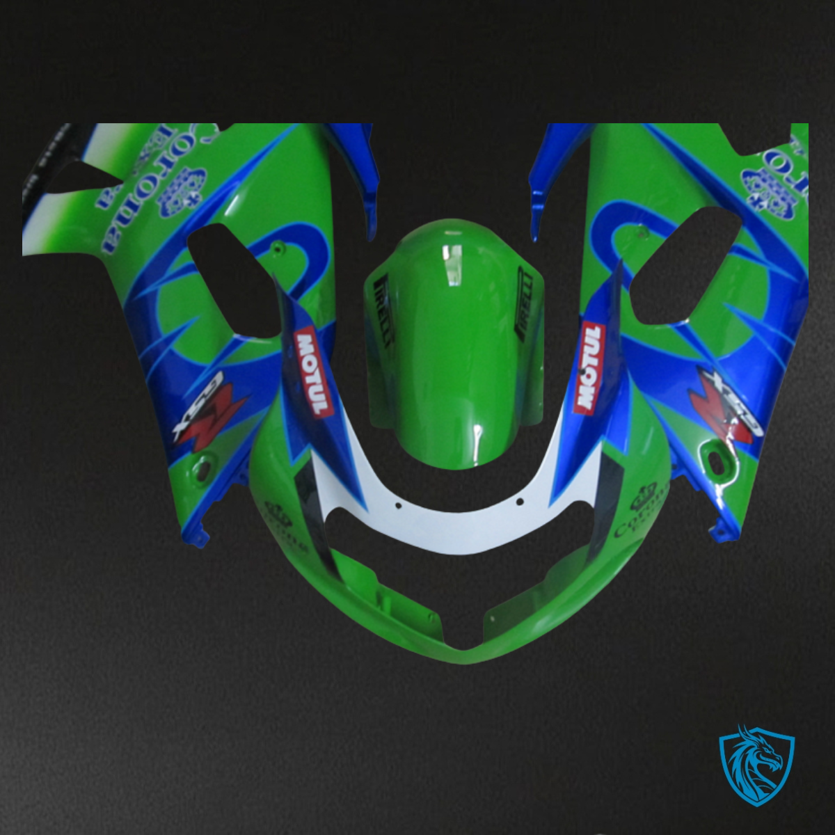 Suzuki GSXR600/750 (2001-2003) Green & Blue Fairings Kit - Aftermarket ABS Bodywork