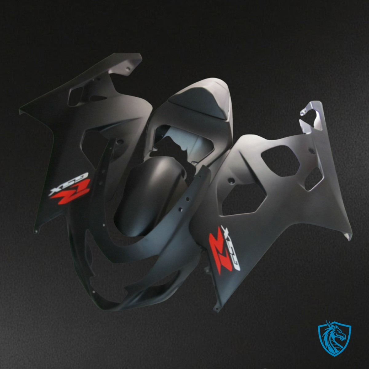 Suzuki GSXR600/750 (2001-2003) Matte Black - Custom ABS Fairing Kit