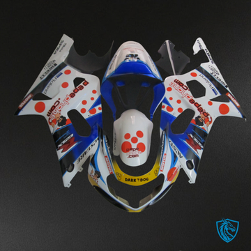 Suzuki GSXR600/750 (2001-2003) Blue & White Fairing Kit - Aftermarket ABS Bodywork