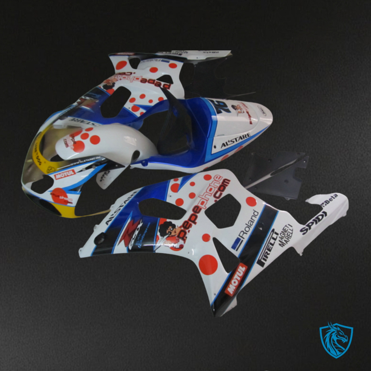 Suzuki GSXR600/750 (2001-2003) Blue & White Fairing Kit - Aftermarket ABS Bodywork