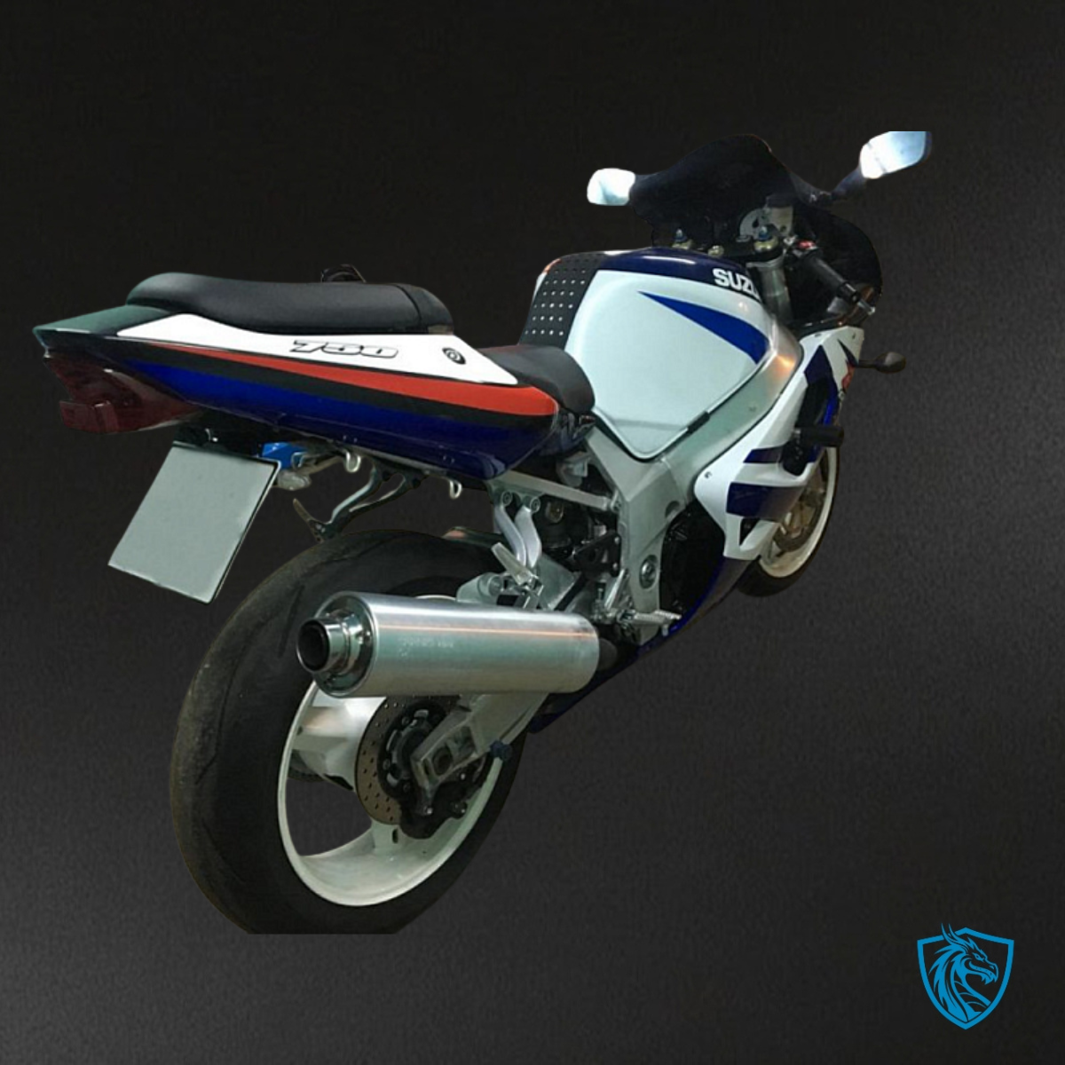 Suzuki GSXR600/750 (2001-2003) White & Blue Fairing Kit - Aftermarket ABS Bodywork