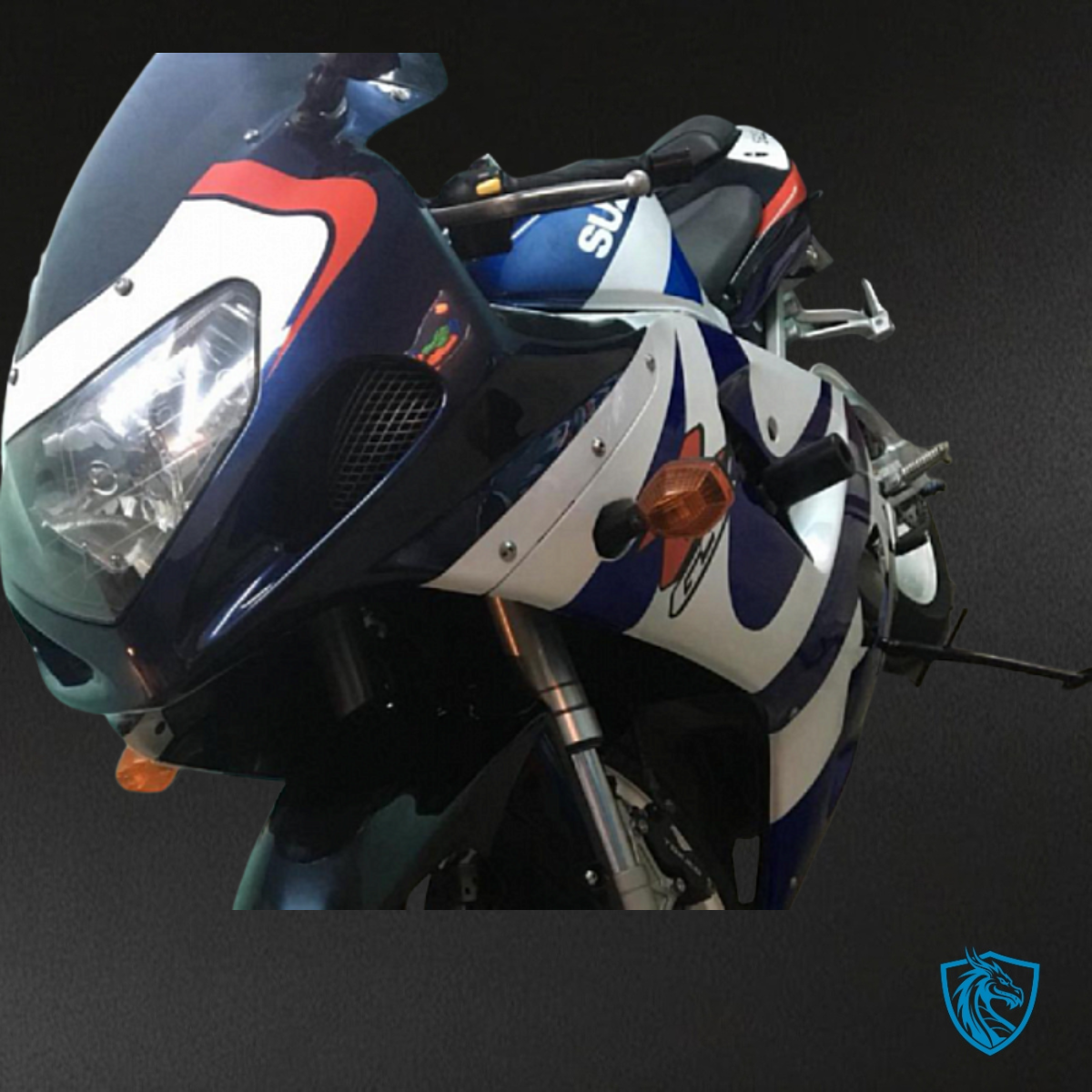 Suzuki GSXR600/750 (2001-2003) White & Blue Fairing Kit - Aftermarket ABS Bodywork
