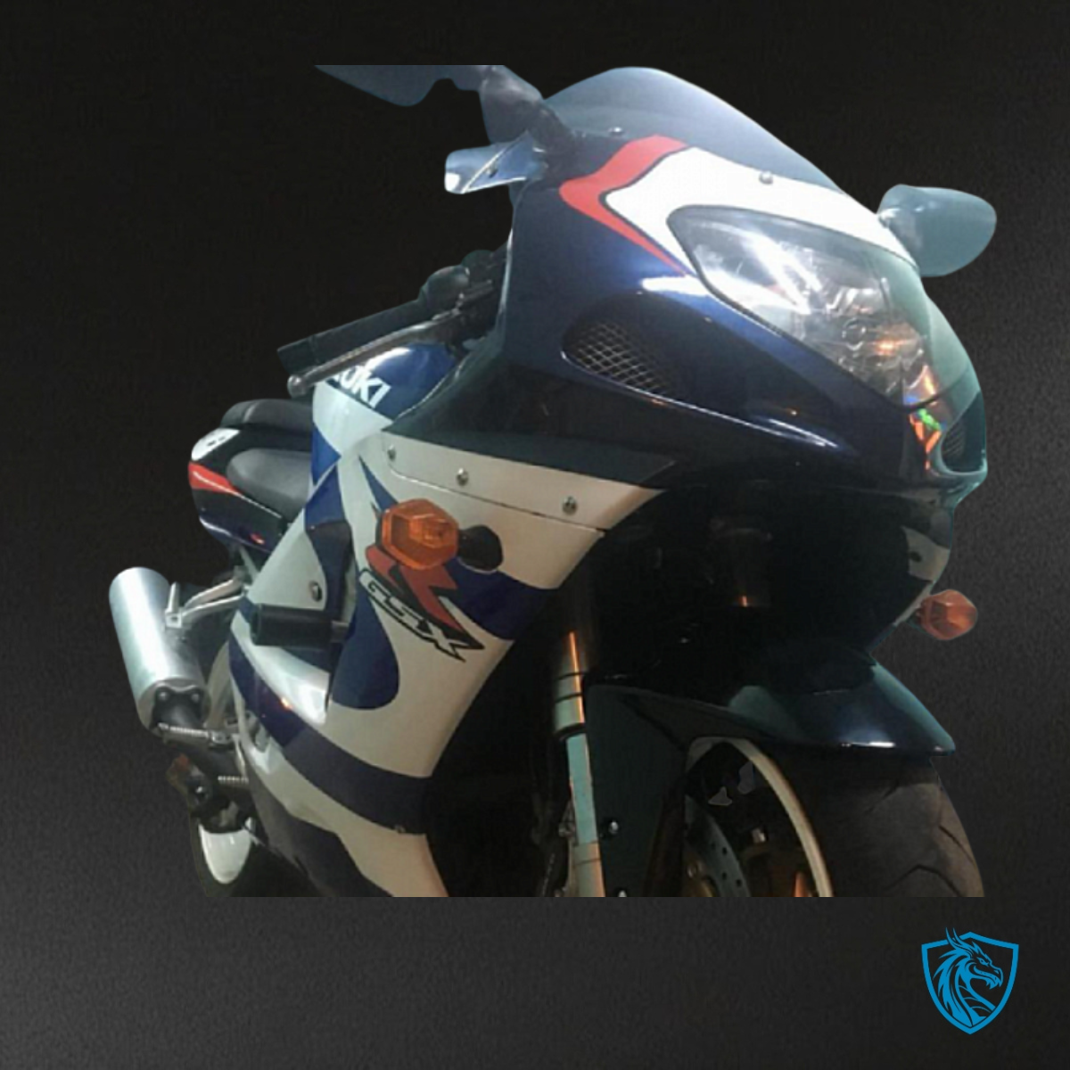 Suzuki GSXR600/750 (2001-2003) White & Blue Fairing Kit - Aftermarket ABS Bodywork