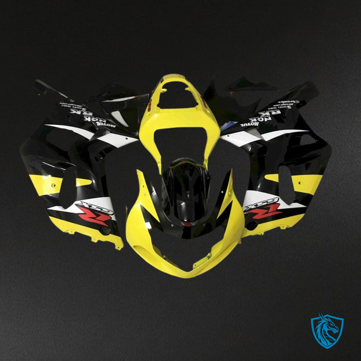 Suzuki GSXR600/750 (2001-2003) Yellow & Black - Custom ABS Fairing Kit