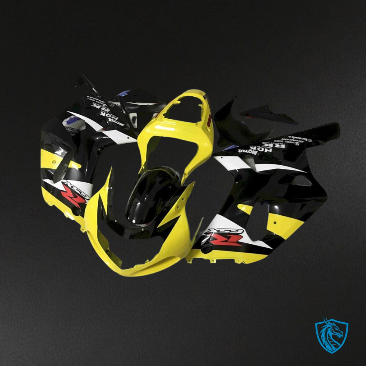 Suzuki GSXR600/750 (2001-2003) Yellow & Black - Custom ABS Fairing Kit