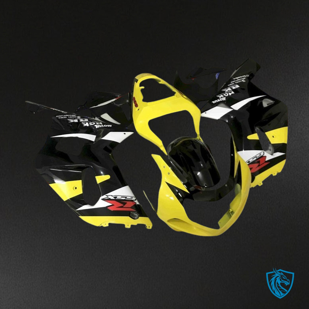 Suzuki GSXR600/750 (2001-2003) Yellow & Black - Custom ABS Fairing Kit