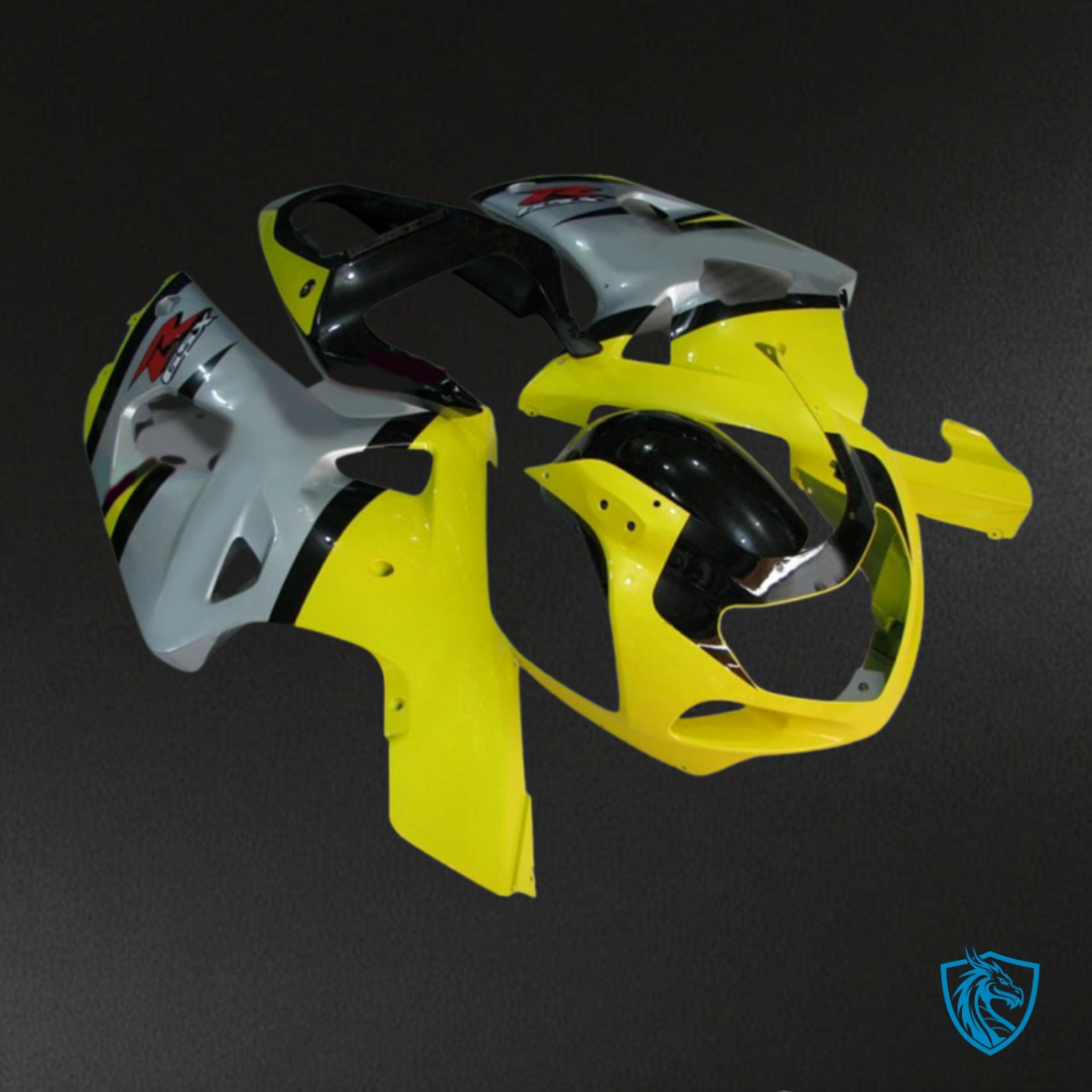 Suzuki GSXR600/750 (2001-2003) Gloss Yellow, Black & Grey- Replacement Motorcycle Fairings Kit