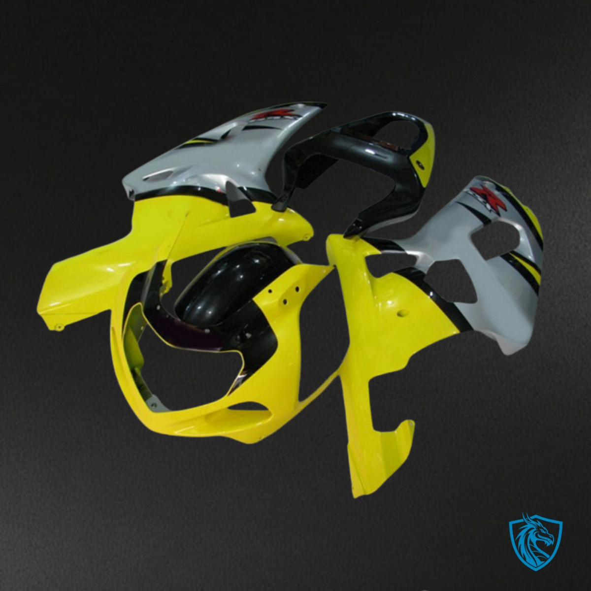 Suzuki GSXR600/750 (2001-2003) Gloss Yellow, Black & Grey- Replacement Motorcycle Fairings Kit
