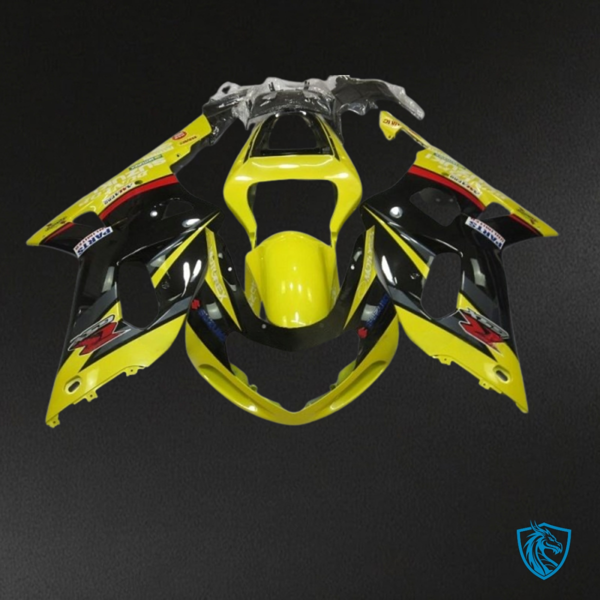 Suzuki GSXR600/750 (2001-2003) Yellow & Black Logo - MERGEment Motorcycle Fairings Kit