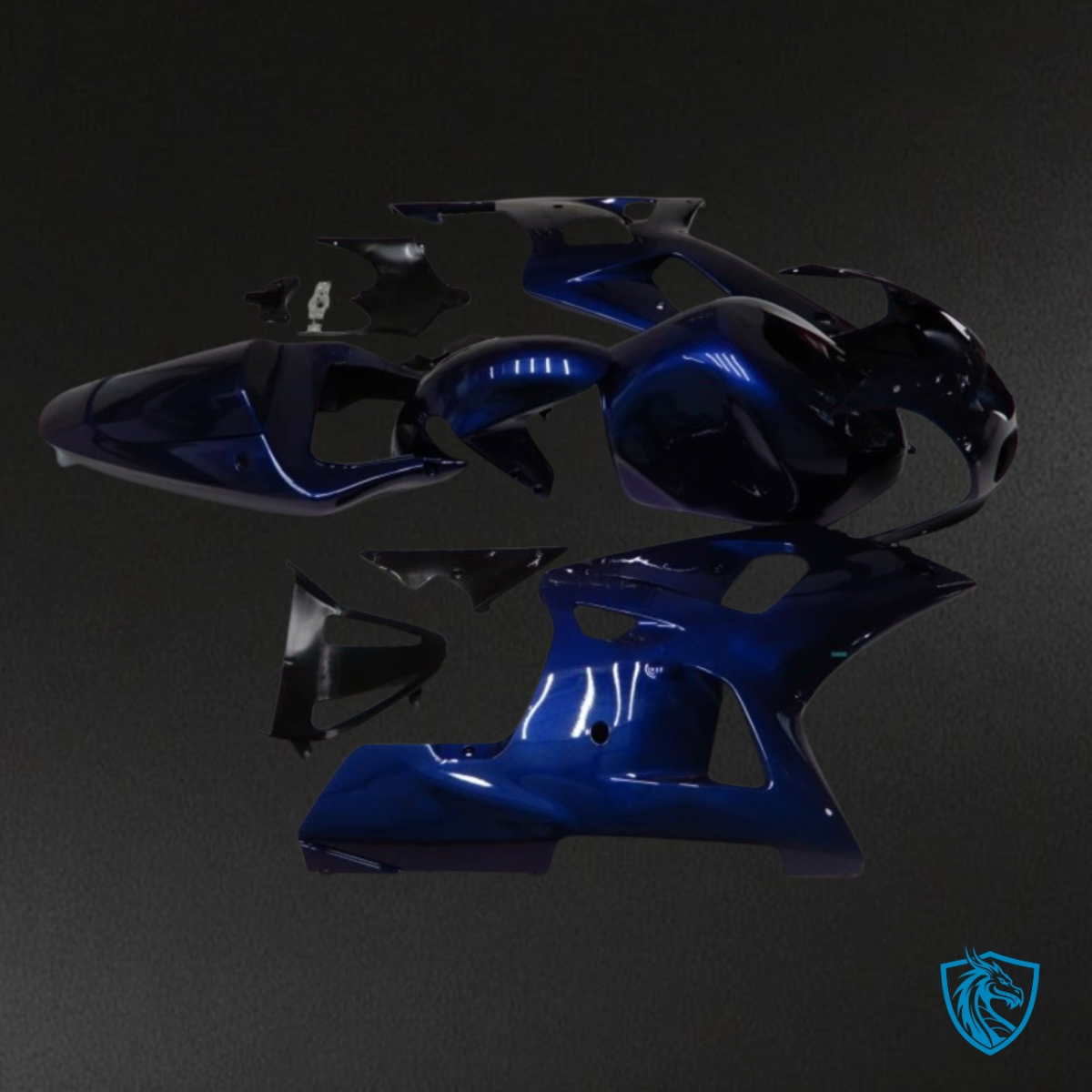 Suzuki GSXR600/750 (2001-2003) Glossy Blue Fairing Kit - Aftermarket ABS Bodywork