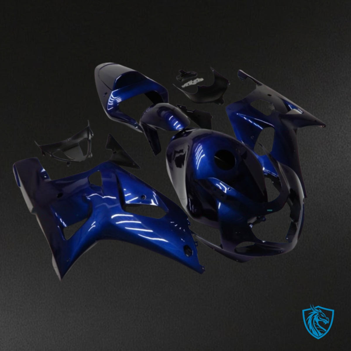Suzuki GSXR600/750 (2001-2003) Glossy Blue Fairing Kit - Aftermarket ABS Bodywork