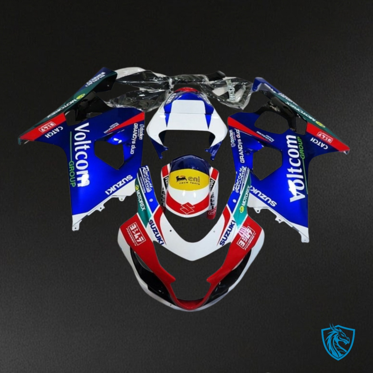 Suzuki GSXR600/750 (2004-2005) Blue, Red & White - Custom ABS Fairing Kit