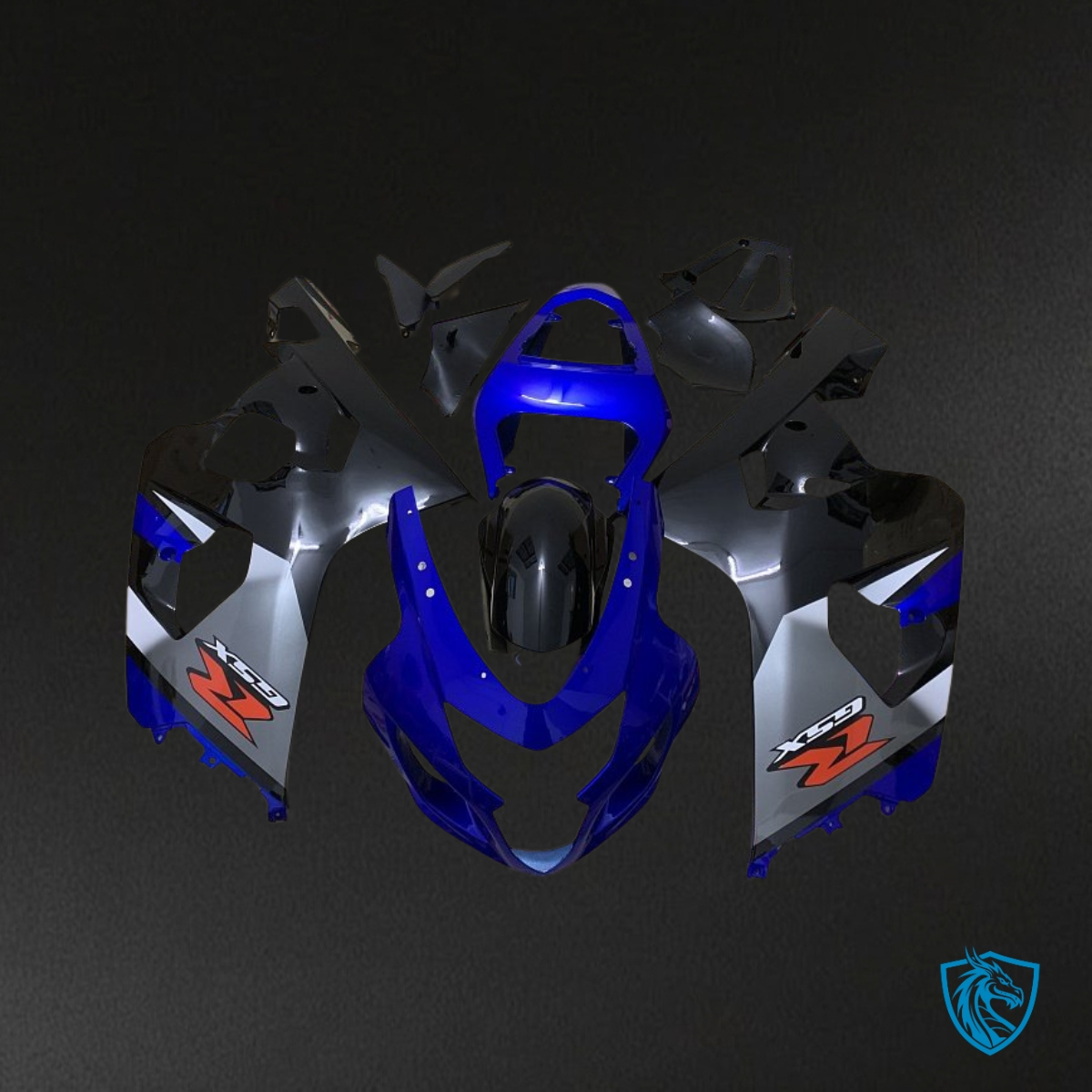Suzuki GSXR600/750 (2004-2005) Blue & Black Fairing Kit - Aftermarket ABS Bodywork