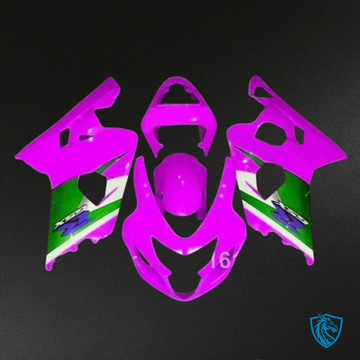 Suzuki GSXR600/750 (2004-2005) Magenta & Green Fairing Kit - Aftermarket ABS Bodywork