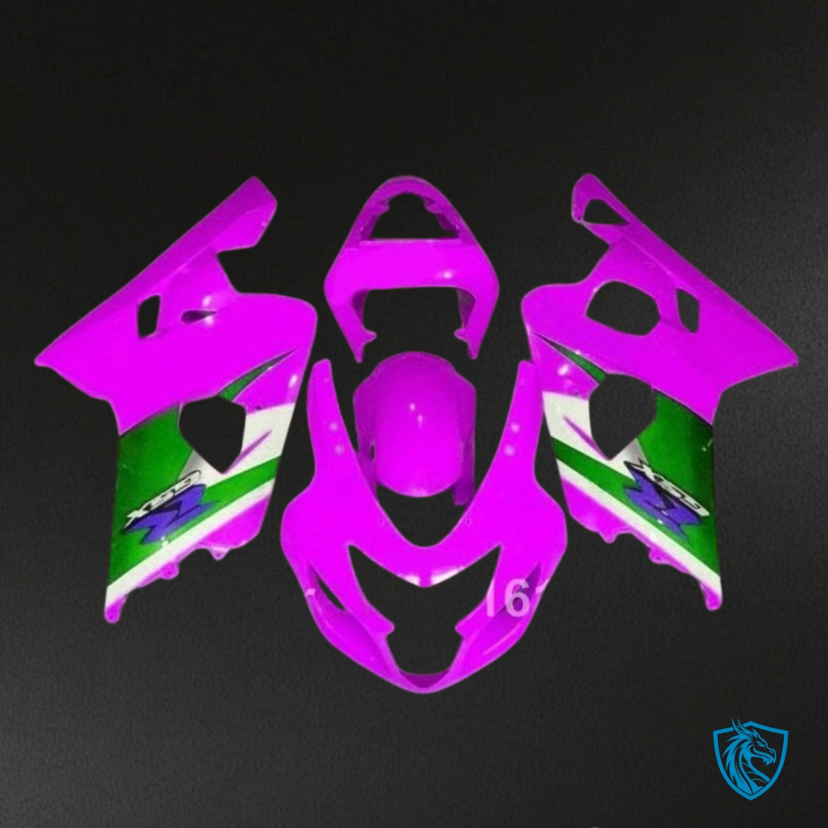 Suzuki GSXR600/750 (2004-2005) Pink, Green & White - Replacement Motorcycle Fairings Kit