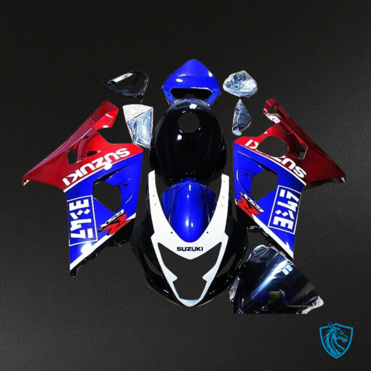 Suzuki GSXR600/750 (2004-2005) Blue, Red & Black Fairings Kit | ABS Bodywork