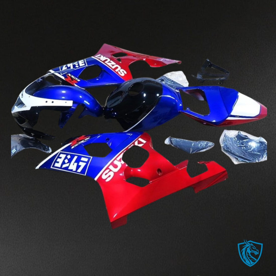 Suzuki GSXR600/750 (2004-2005) Blue, Red & Black Fairings Kit | ABS Bodywork