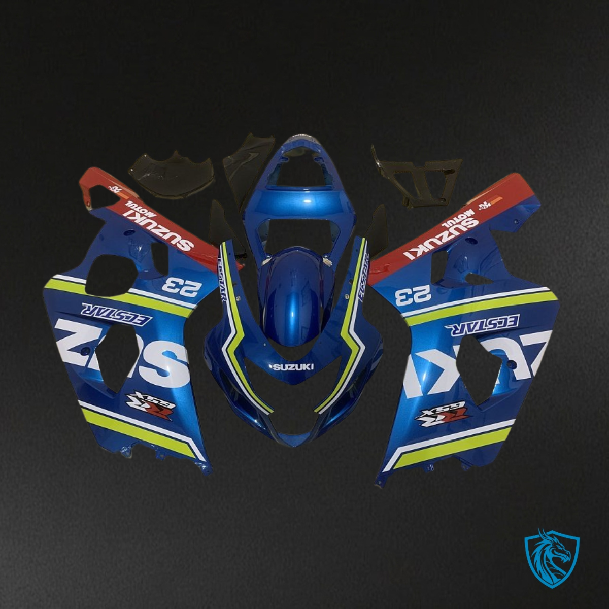 Suzuki GSXR600/750 (2004-2005) Blue & White - Custom ABS Fairing Kit