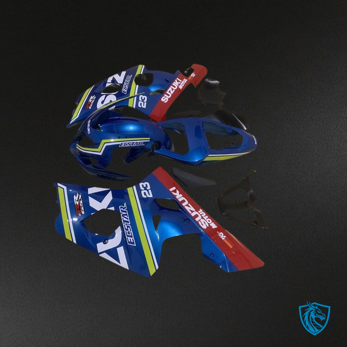 Suzuki GSXR600/750 (2004-2005) Blue & White - Custom ABS Fairing Kit