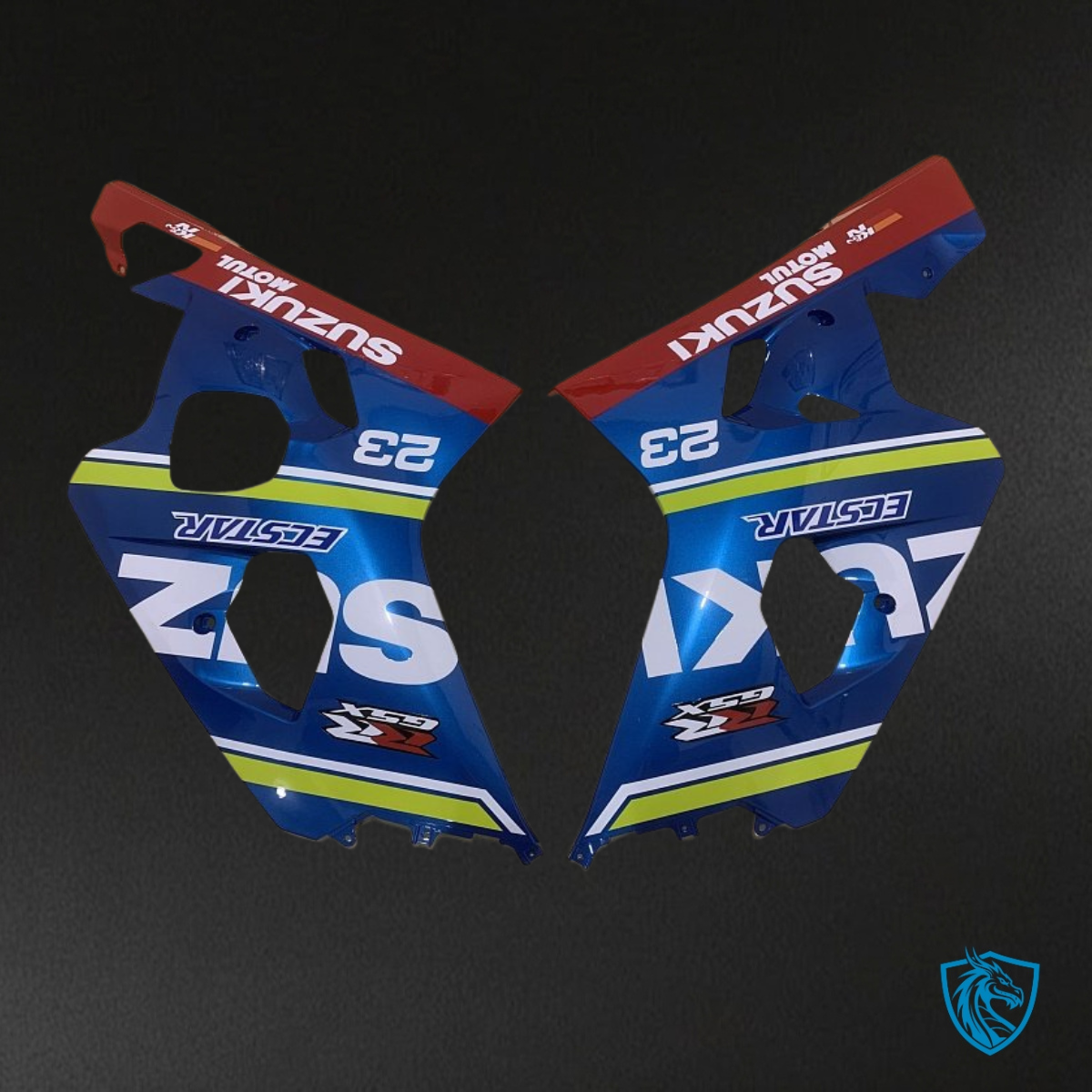 Suzuki GSXR600/750 (2004-2005) Blue & White - Custom ABS Fairing Kit