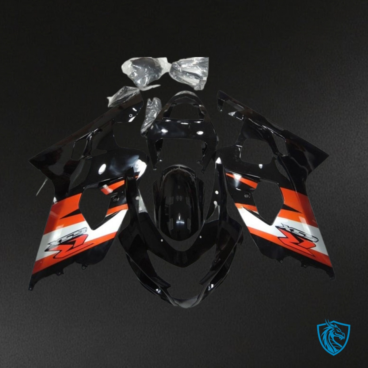 Suzuki GSXR600/750 (2004-2005) Red & Gloss Black - MERGEment Motorcycle Fairings Kit