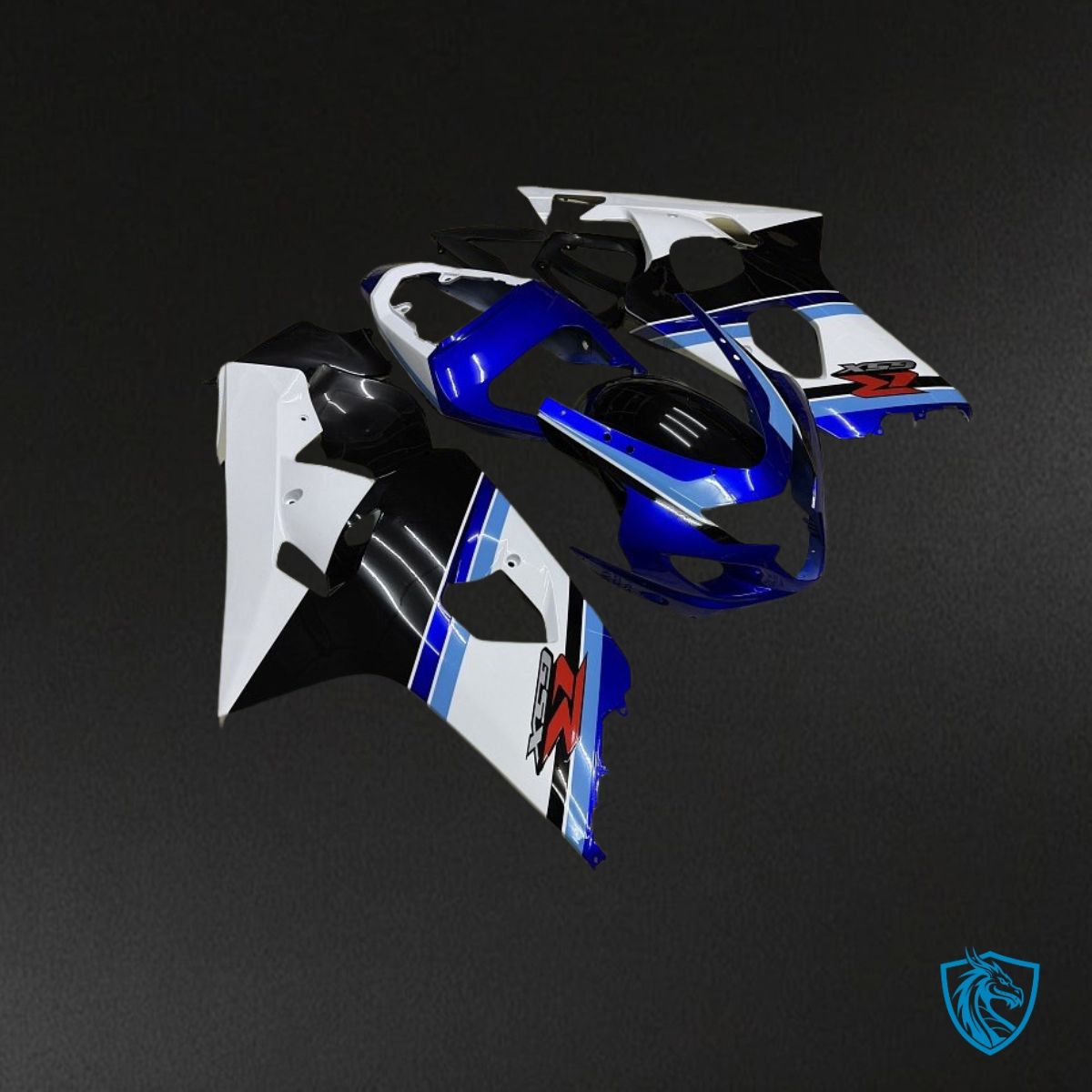 Suzuki GSXR600/750 (2004-2005) Blue, White & Black Fairings Kit | ABS Bodywork